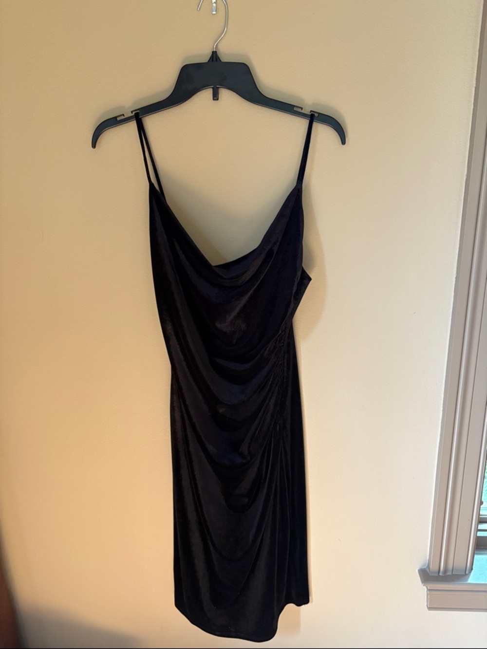 Laundry By Shelli Segal Black Cowl Neck Midi Slip Dress